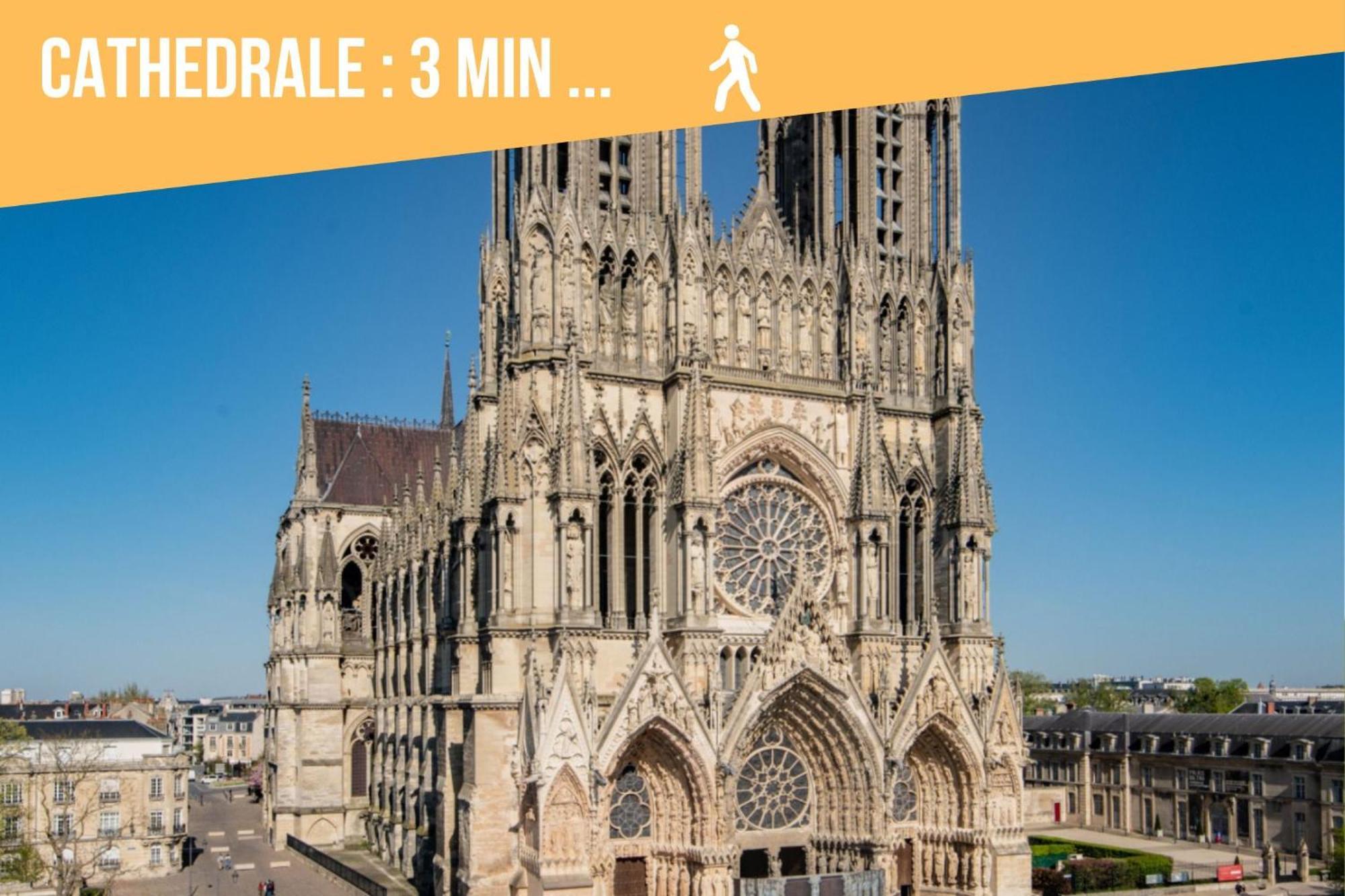 So Guest- Pepite De Charme Proche Cathedrale, Climatisation Parking Appartement Reims Buitenkant foto